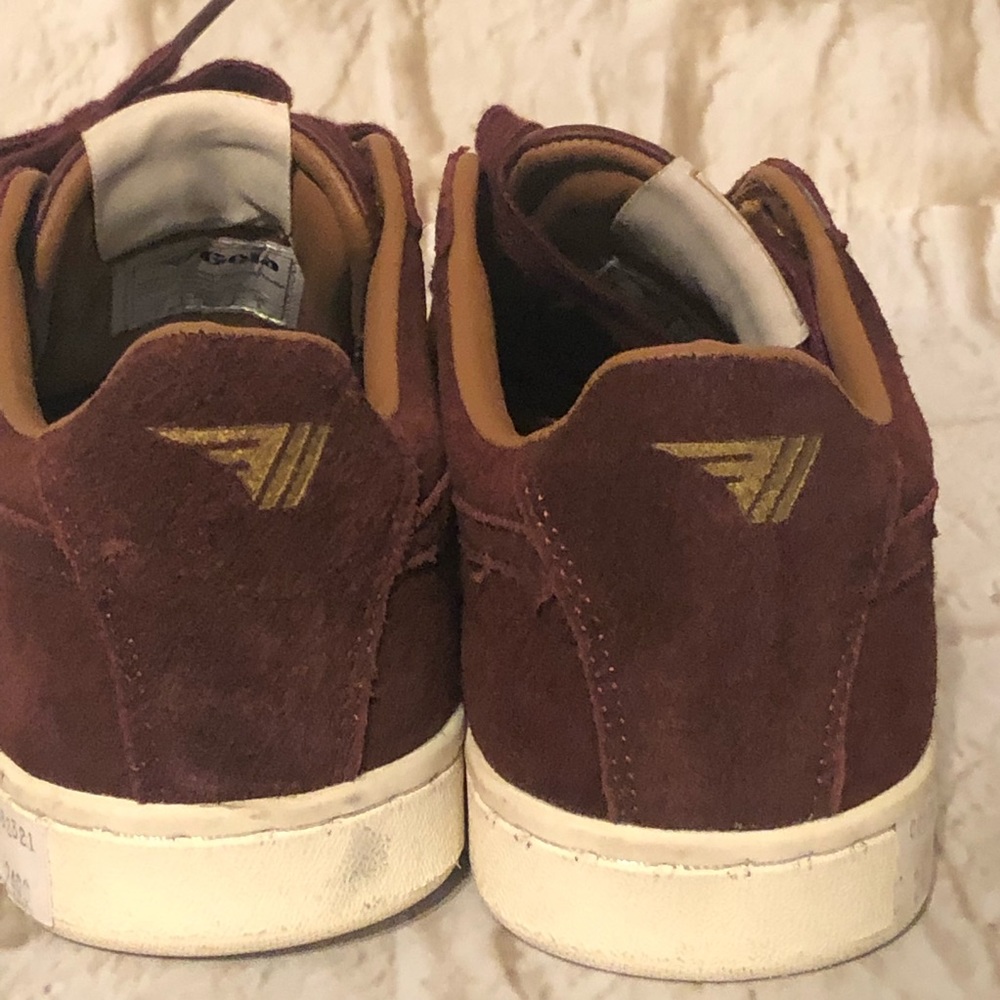 Gola Classics Equipe Suede Burgundy Sz 5 Womens Fashion Skate Sneakers - Picture 3 of 9